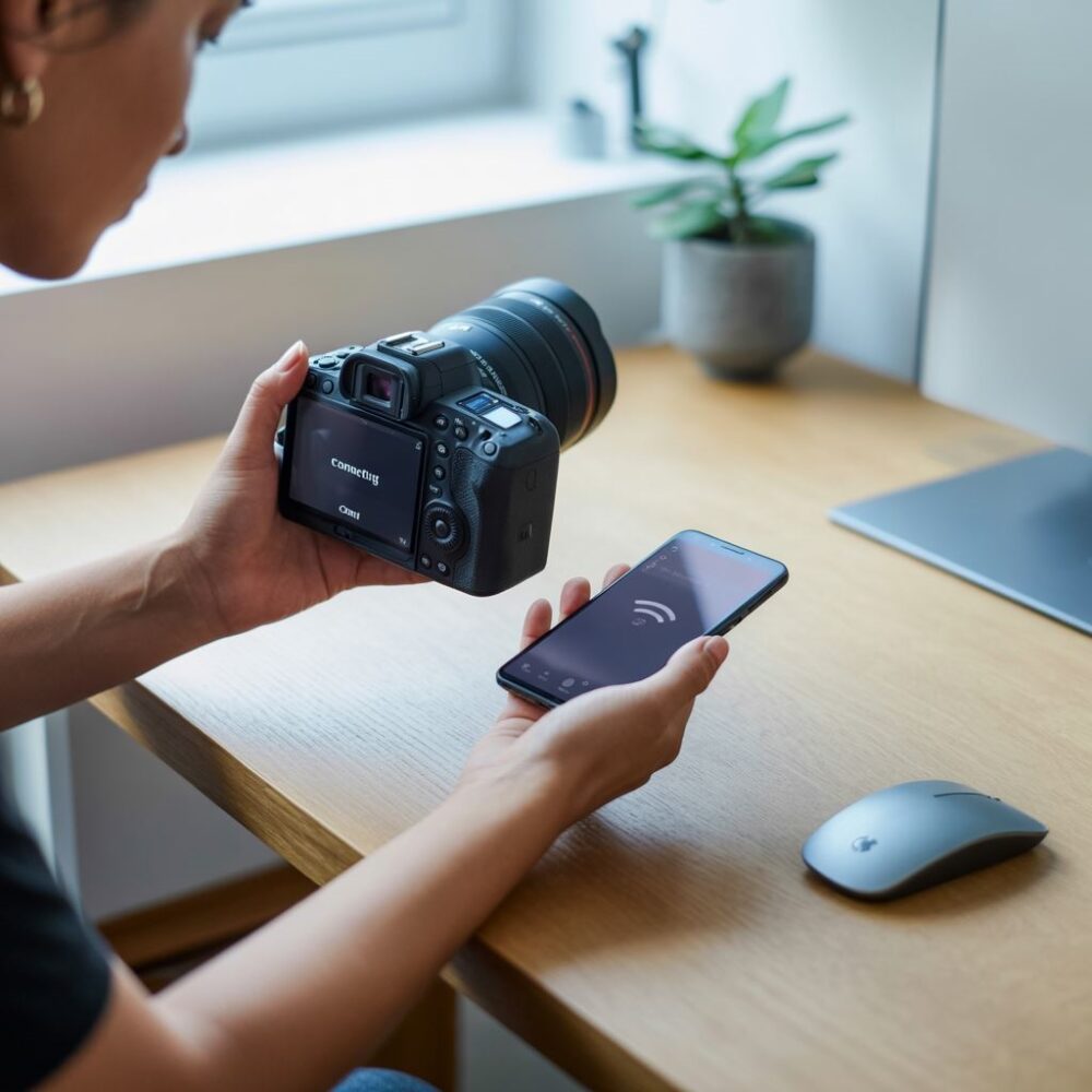 Synchronizacja zdjęć Canon i telefonu
