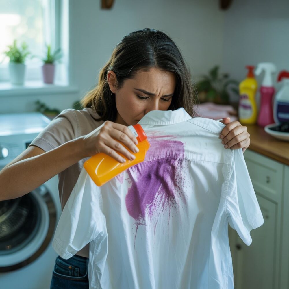 czyszczenie plamy z farby do włosów