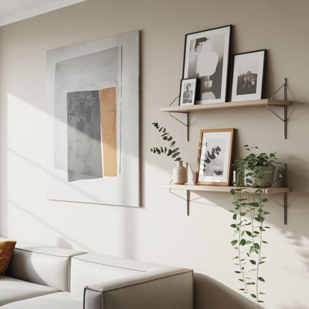 półki dekoracyjne na ścianie