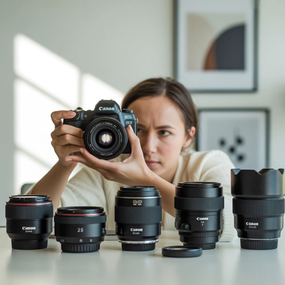 porównanie obiektywów do aparatu