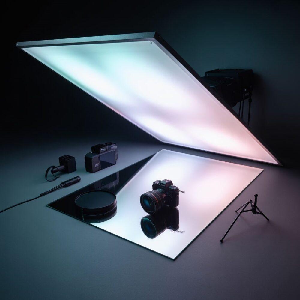 sprzęt fotograficzny LED