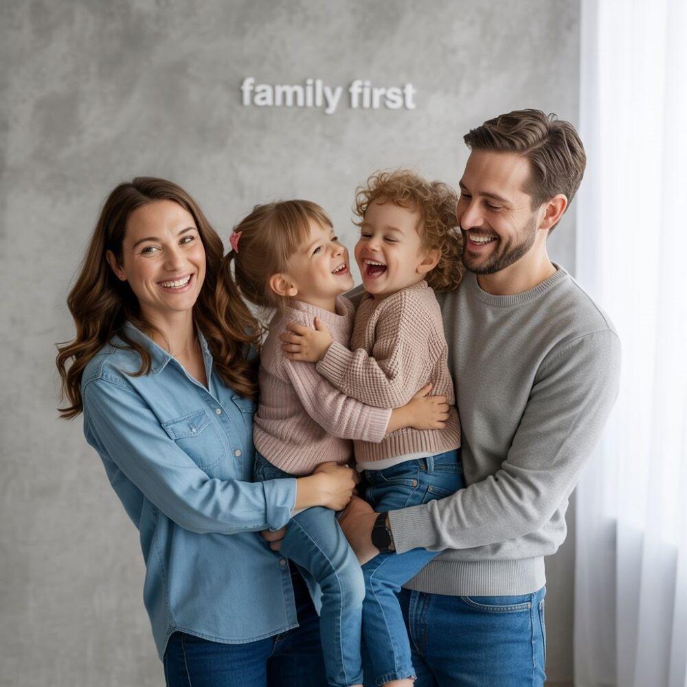 zdjęcie rodziny w studio